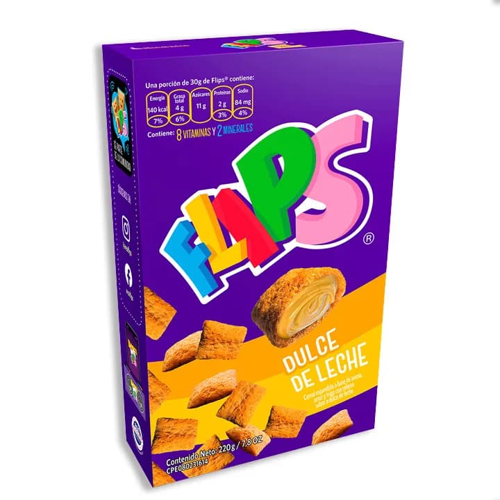 FLIPS DULCE DE LECHE 220 GR