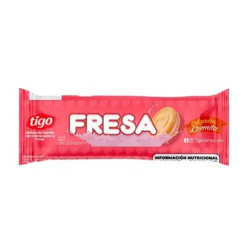 TIGO GALLETA VAINILLA RELLENA C/FRESA 80GR
