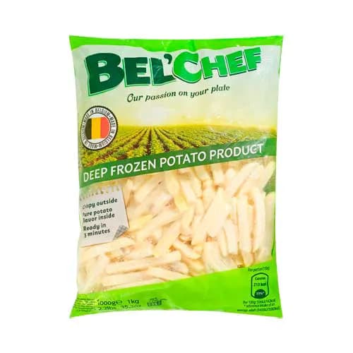 PAPAS LISAS CONGELADAS 9/9MM BEL CHEF 1KG